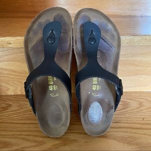 Birkenstock Gizeh Sandal with Matte Black Strap